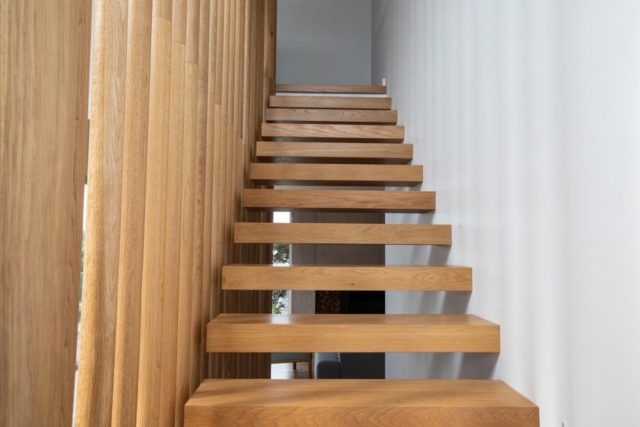 Solid Floating Staircase American Oak Bau Group Collaroy
