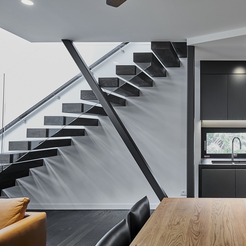 Floating Staircase Solid American Oak Neutral Bay